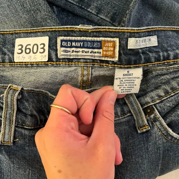 Vtg Y2K Old Navy Womens Blue Bootcut Jeans 6 Short Stretch Denim Medium Wash - Picture 2 of 8